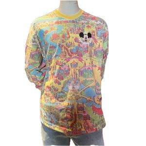Walt Disney World 50th Anniversary Vault Magic Kingdom Map Spirit Jersey, L